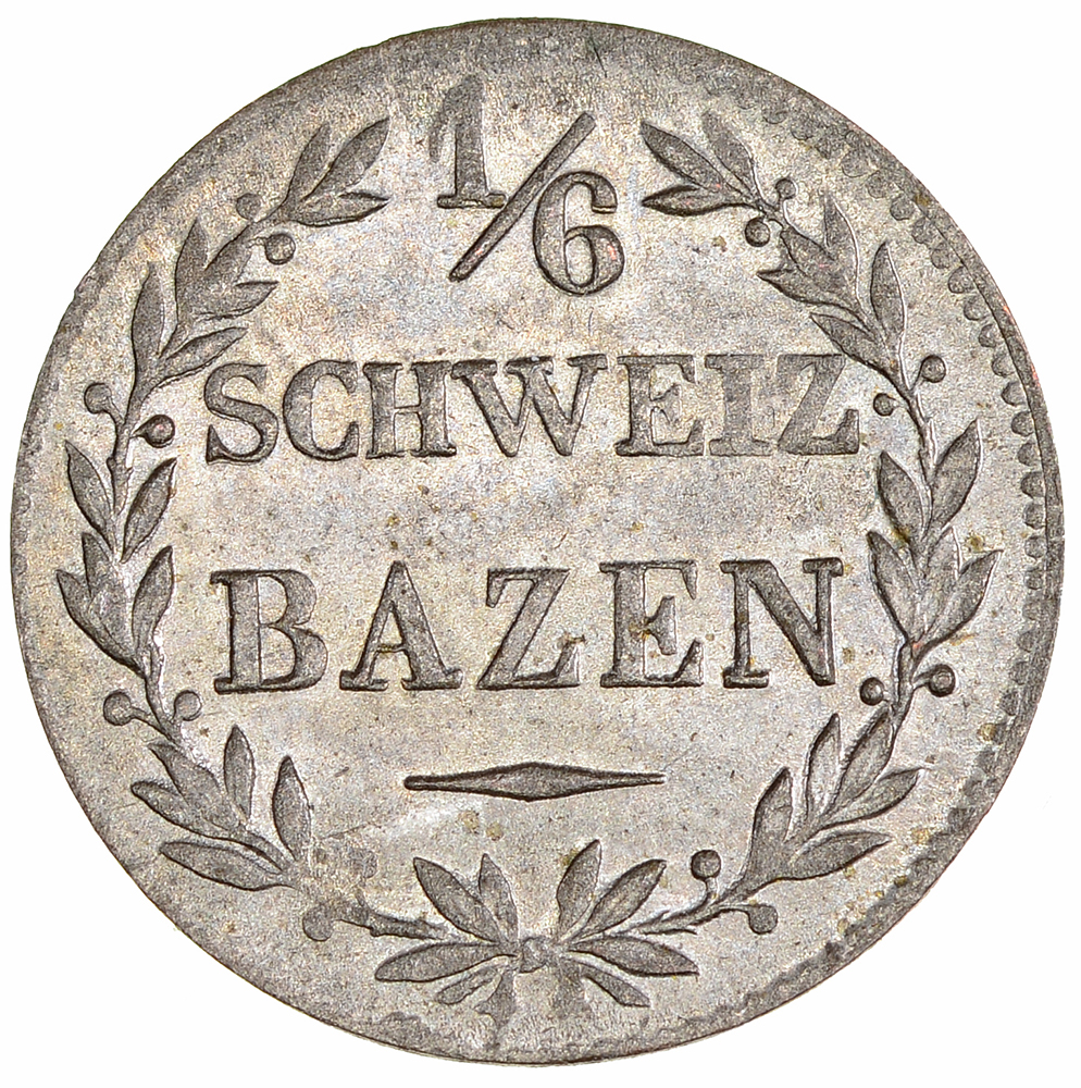 Graubünden, 1/6 Batzen, 1842, unz/stgl